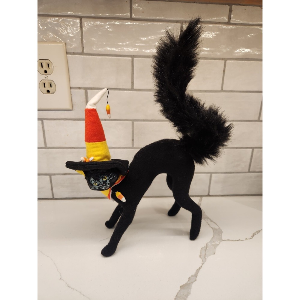 2009 Analee Artist Doll Halloween Scaredy Black Cat With Fangs Hand Painted